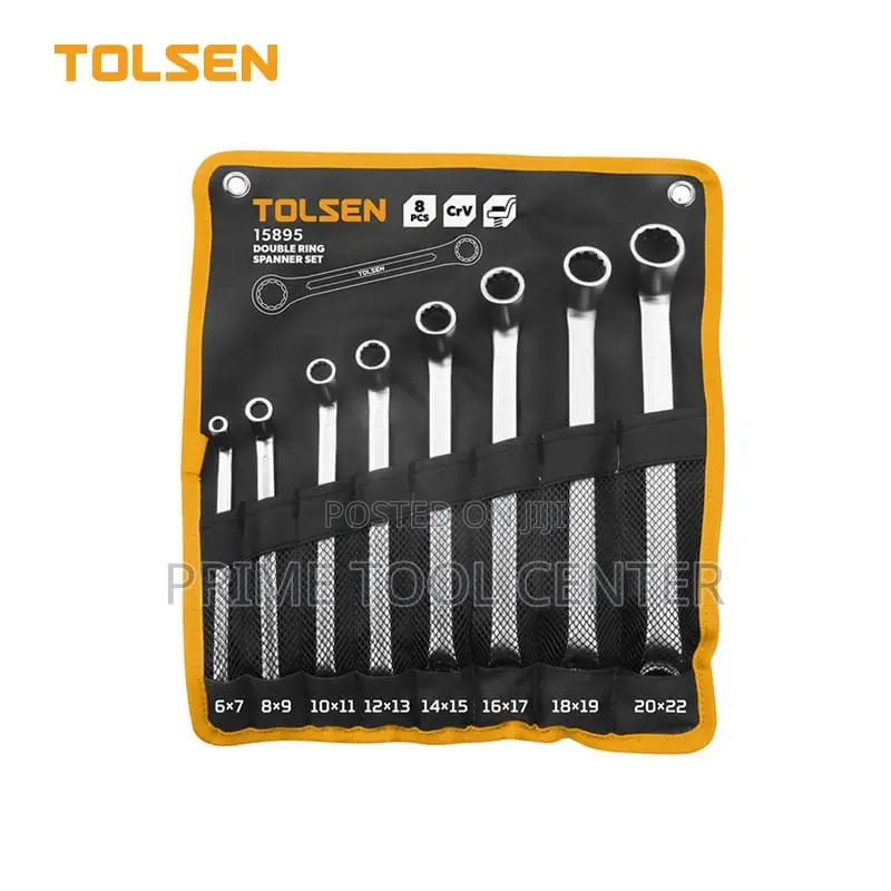 Tolsen 8PCS DOUBLE RING SPANNER SET