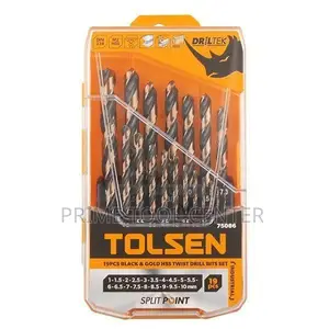 19pcs black & gold hss twist drill bits set