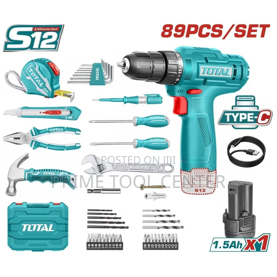 TOTAL 89 Pcs Tools set 12V