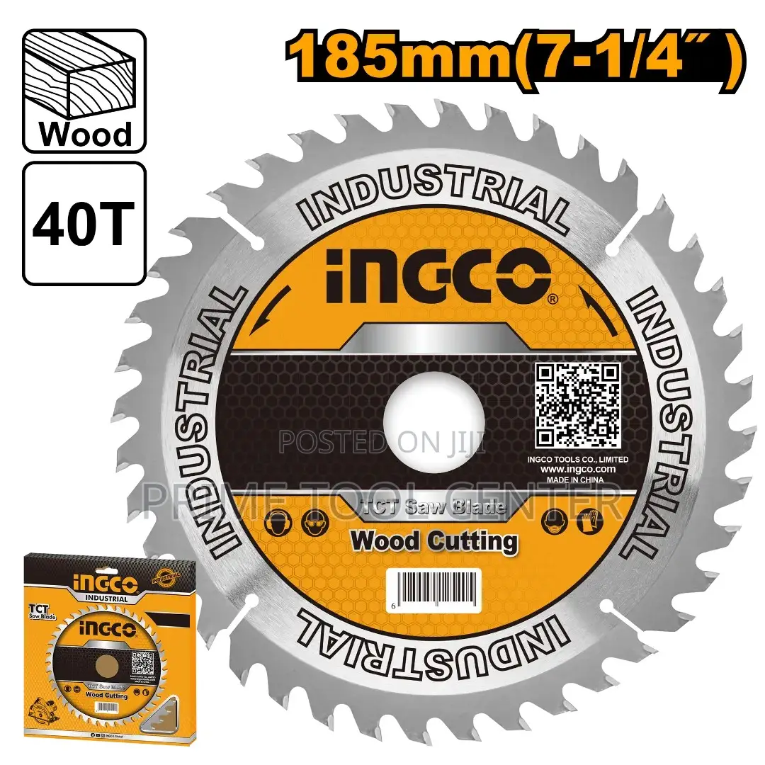 Ingco TCT saw blade 185mm(7-1/4″)