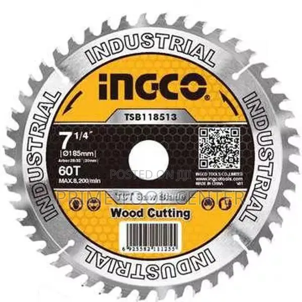 Ingco TCT saw blade 185mm(7-1/4″) 60T