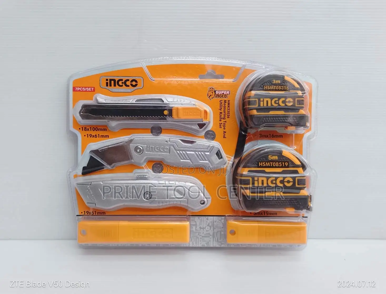 Ingco Measuring tape and utility knife set