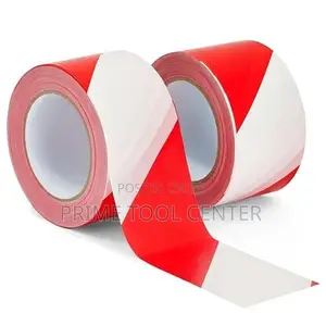2 Pack Caution Tape Roll, Red and White Stripes, High Visibility