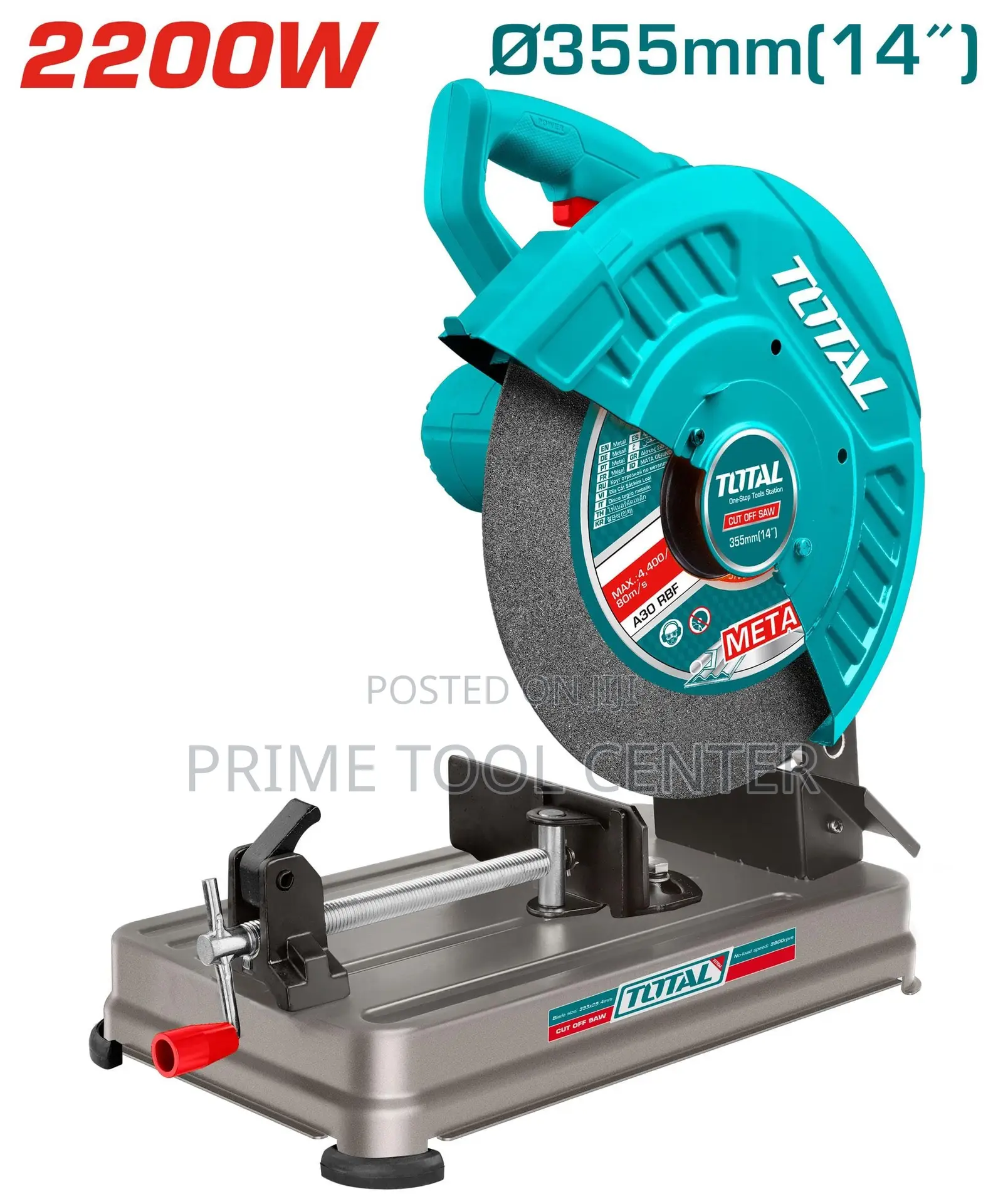 Total Cut off saw Input power: 2200W