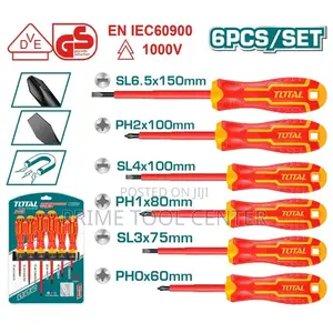 Total 6 Pcs insulated screwdriver set