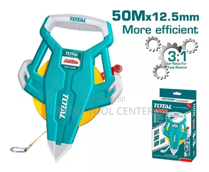 Total Fibreglass measuring tape 50mx12.5mm