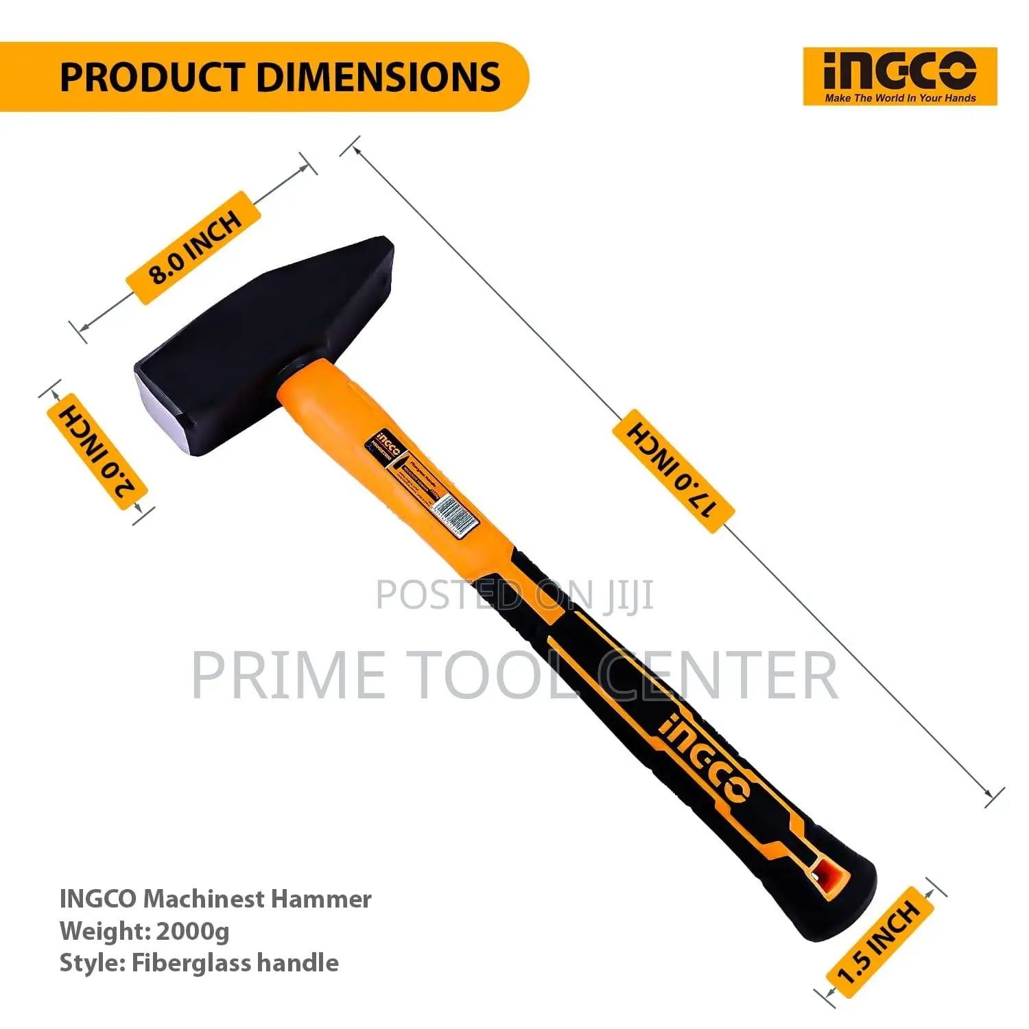 Ingco Machinist hammer Weight：2000g