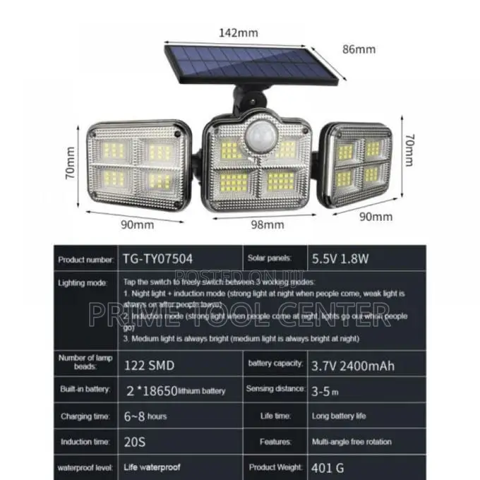 Outdoor 120 LED Motion Sensor Lights
