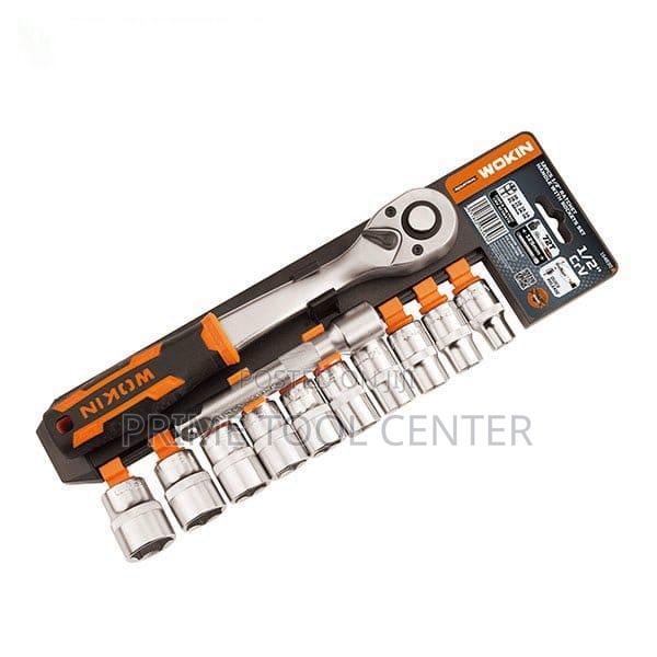12 PCS 1/2″ RATCHET HANDLE WITH SOCKETS SET
