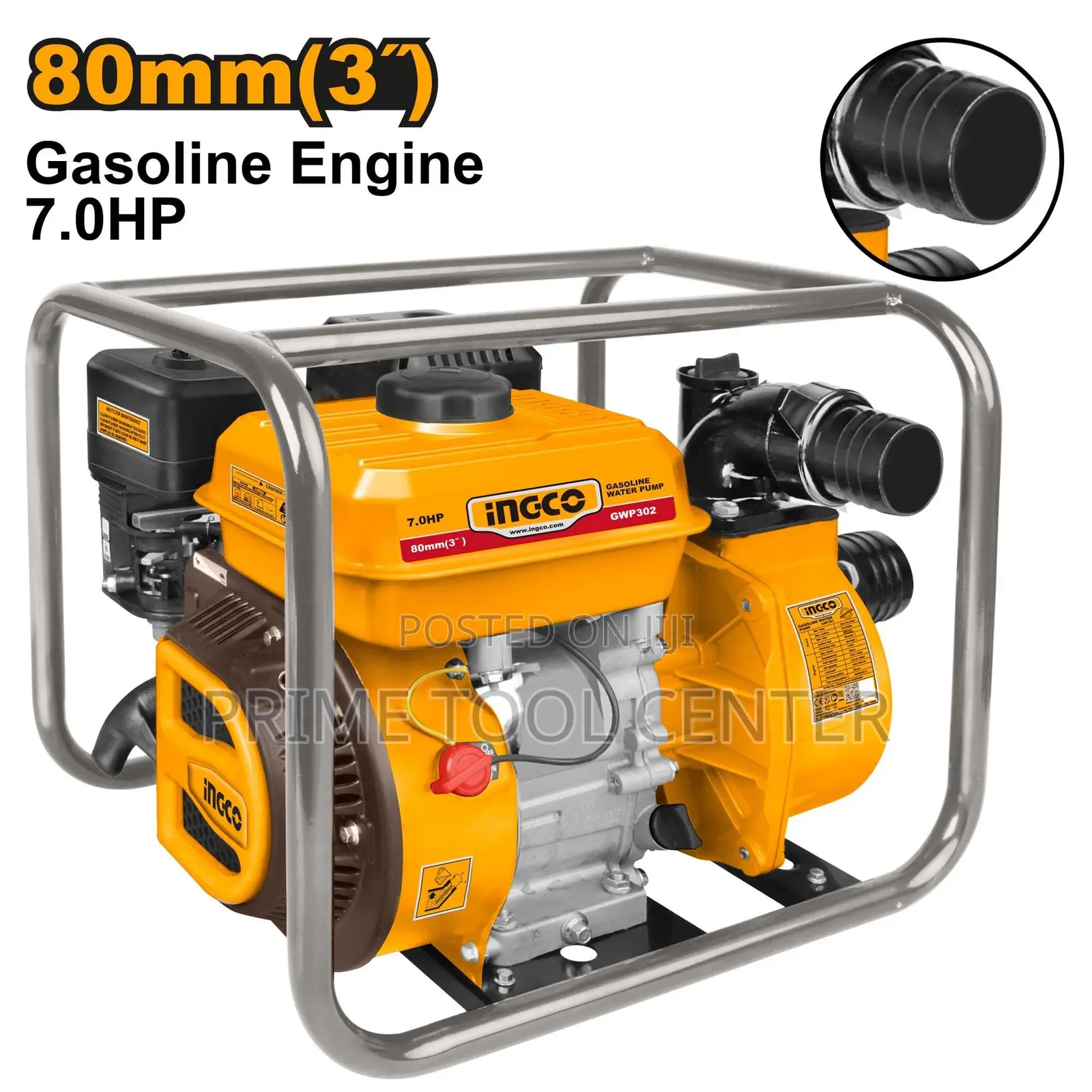 INGCO Gasoline water pump 80mm,3″