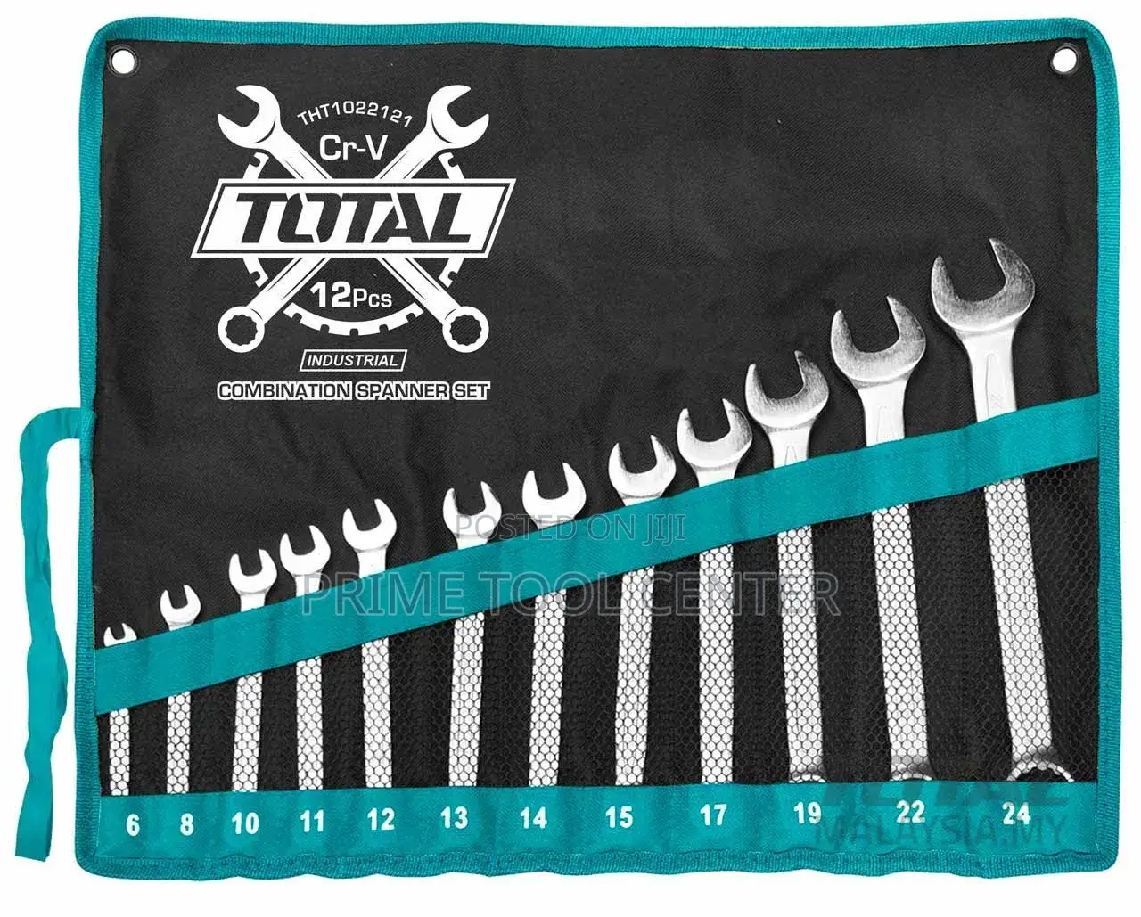 Total 12pcs combination spanner set Size:6-24mm