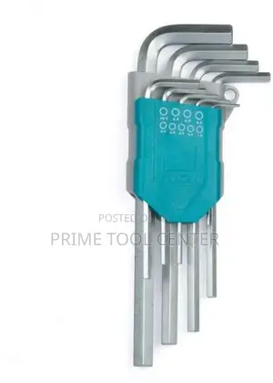 Total 9pcs hex key set Material：Cr-V
