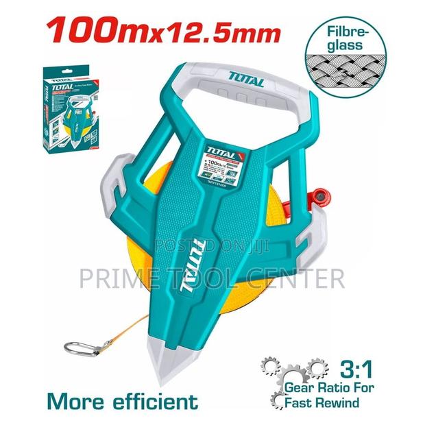 Total Fibreglass measuring tape 100mx12.5mm