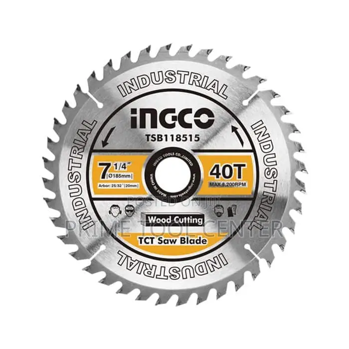 Ingco TCT saw blade 185mm(7-1/4″)