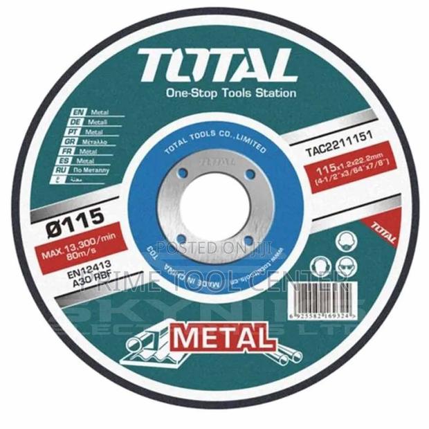 Total Abrasive metal cutting disc 230MMX1.6MMX22.2MM-25pcs