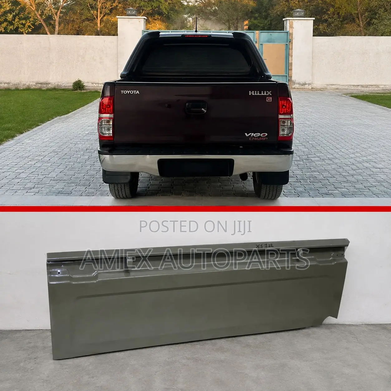 Tail Gate Toyota Vigo Single Cab Side Opening W/OLamp Hole 2004 - 2012