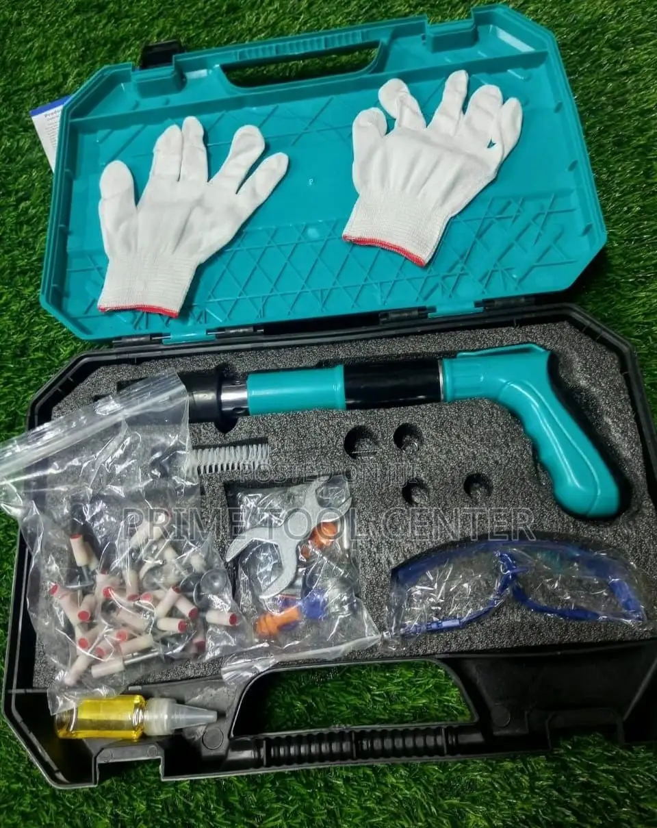 Manual rivet gun with 50 PCs of rivets and gloves