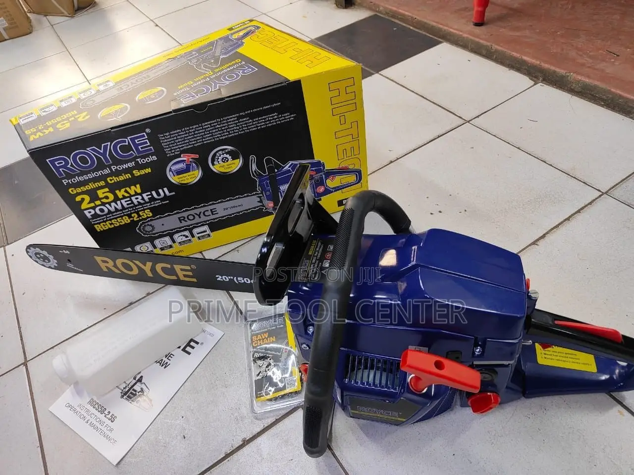 Royce 20″ gasoline chainsaw 2500 watts