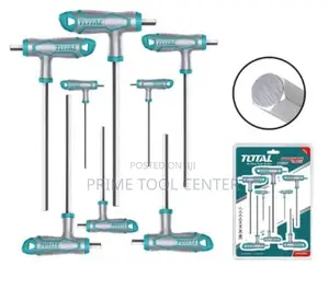 Total 8 Pcs T-handle hex wrench set