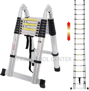 Double sided telescopic ladder