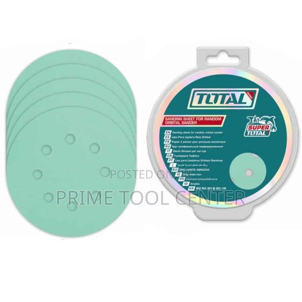 Total Sanding sheet for random orbital sander Size:125mm 50Pcs/set