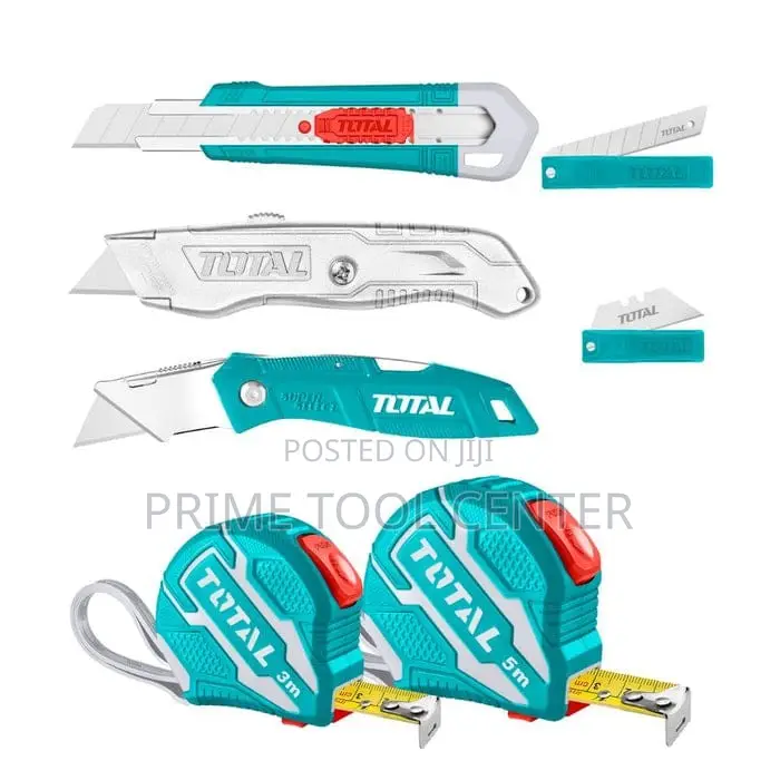Total Measuring tape and utility knife set 7pcs