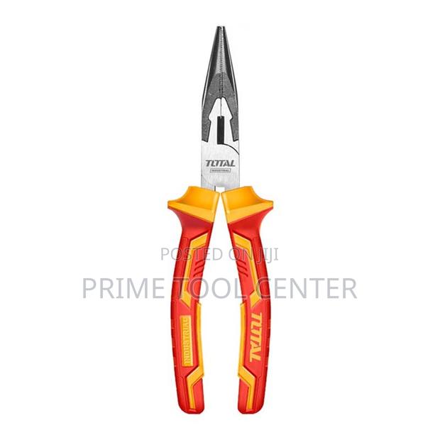 Total Insulated long nose pliers Size:8″/200mm