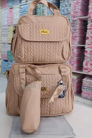 Chicco 4 Piece Baby Diaper Bag Set/With Changing Mat Bottle Holder