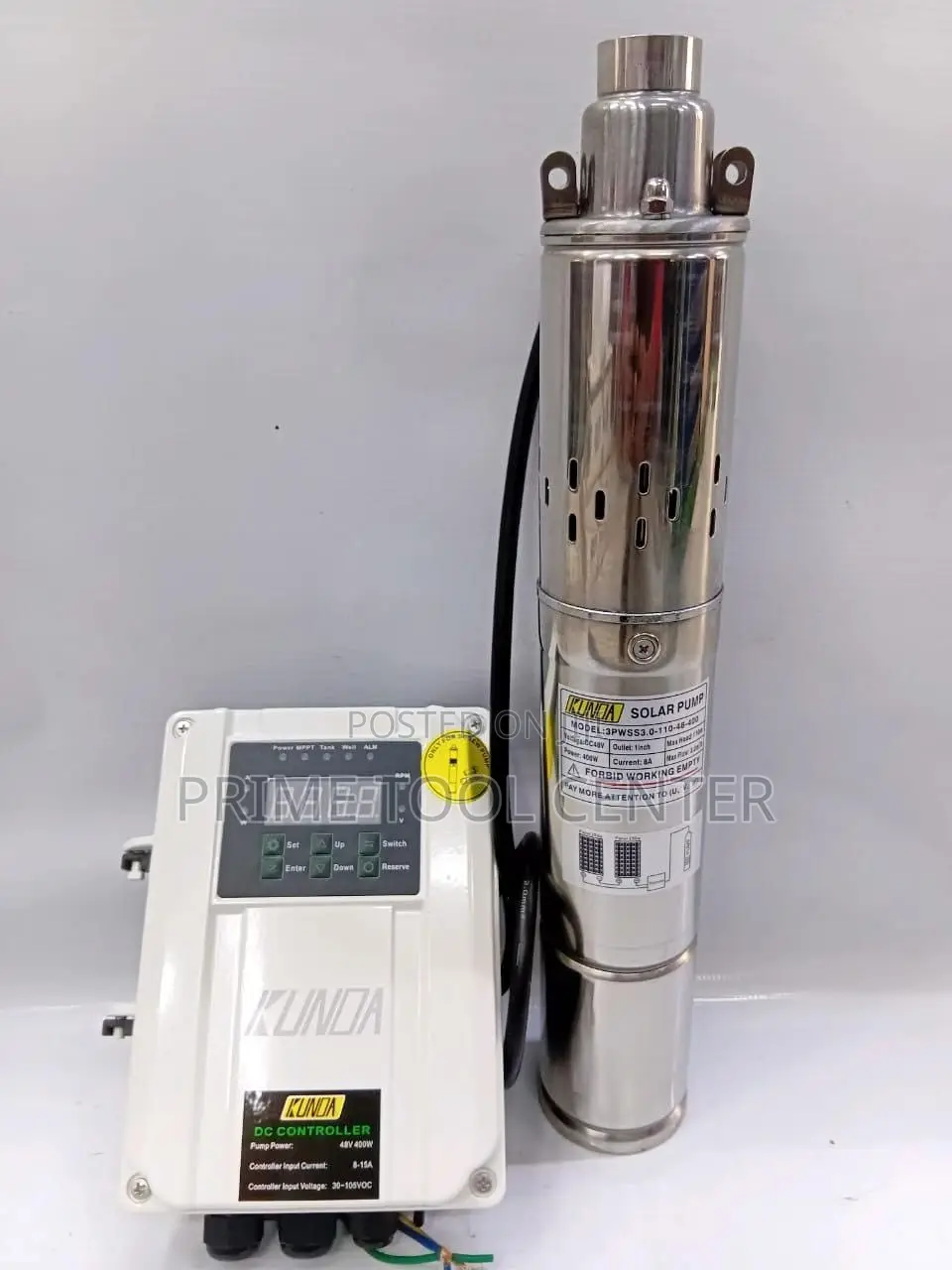 Kunda 400W Solar Submersible Pump with a 110-meter max head