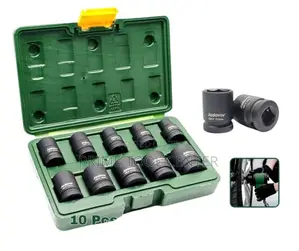 Jadever 10 Pcs 1/2″ impact socket set