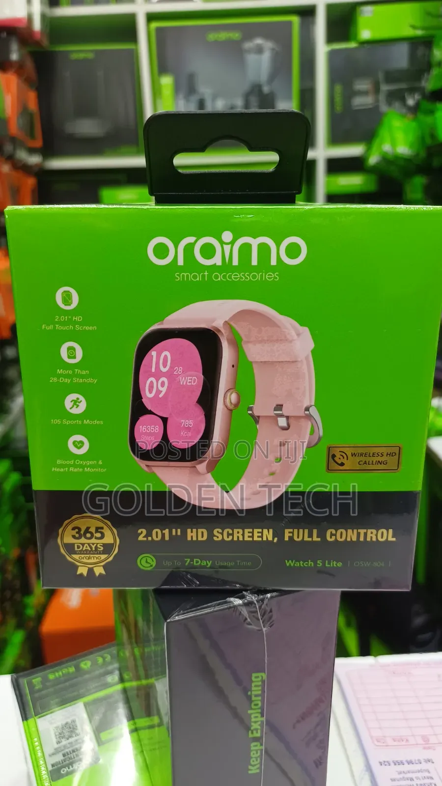 Oraimo Watch 5 Lite Smartwatch OSW-804 Up to 7 Days Usage Time