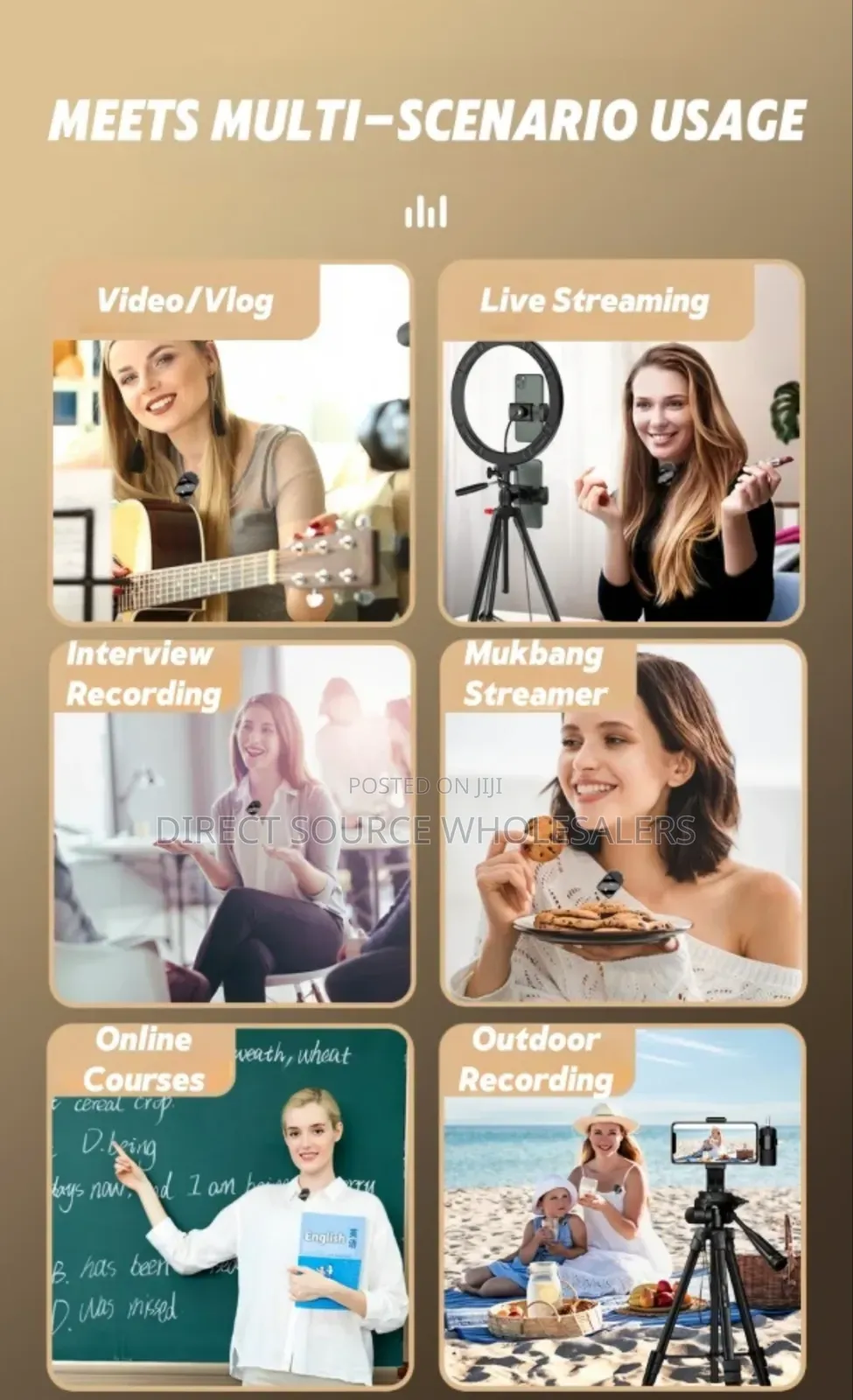 F11-2 Wireless Mic for iPhone Android | Vlogging Mic