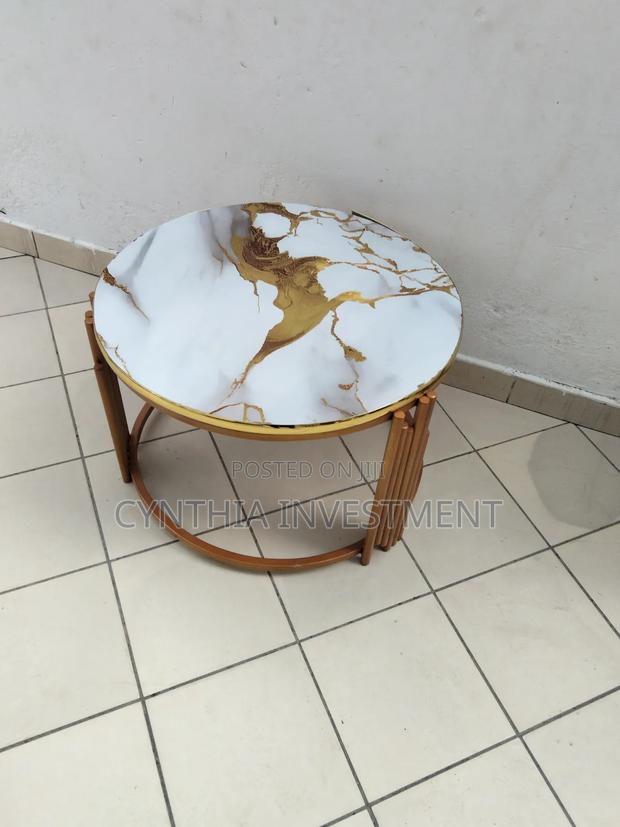 Round Marble Top Coffee Table - thumbnail 2