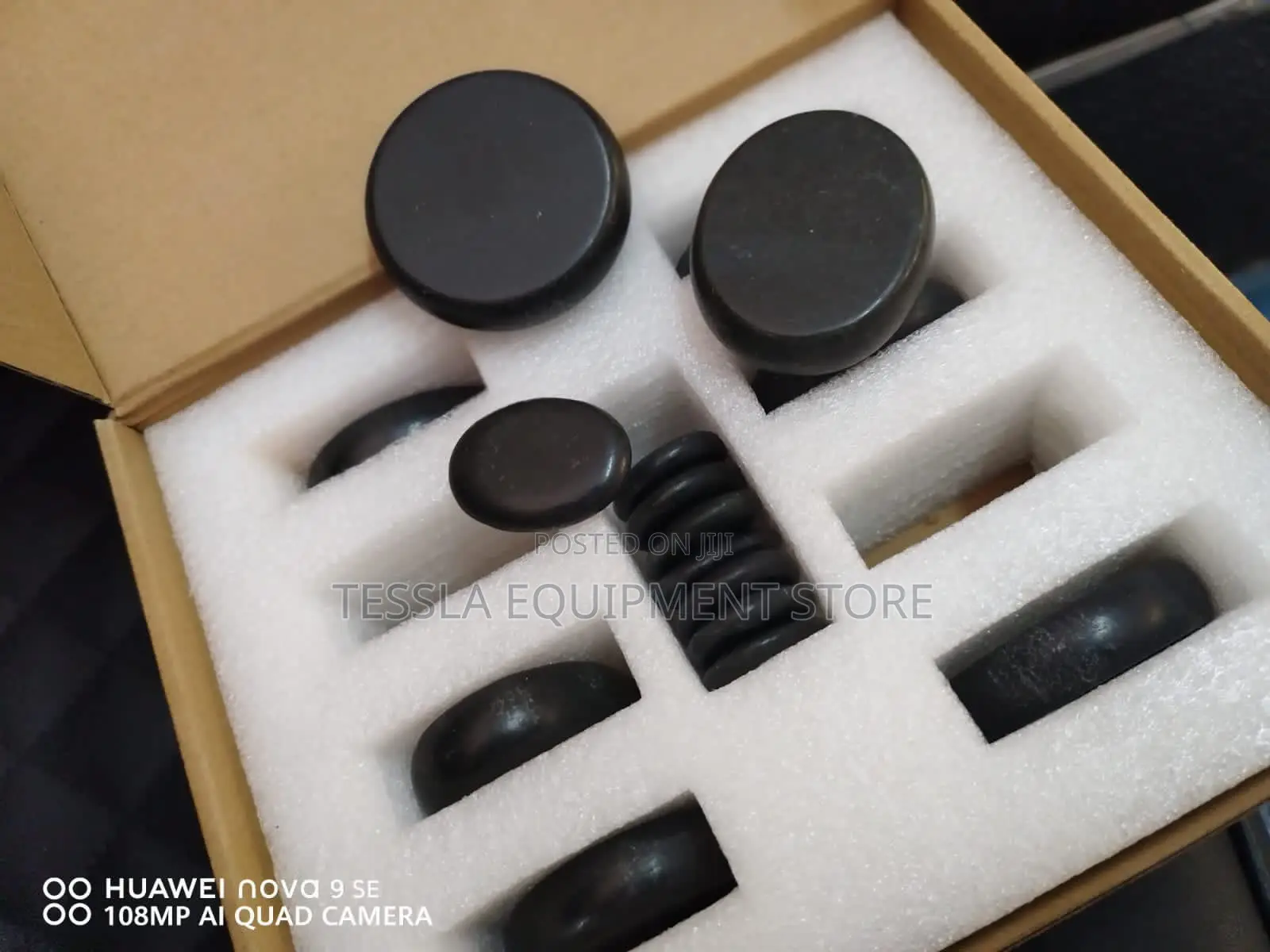16pcs Professional Hot Massage Stone Black Warmer Rock Set