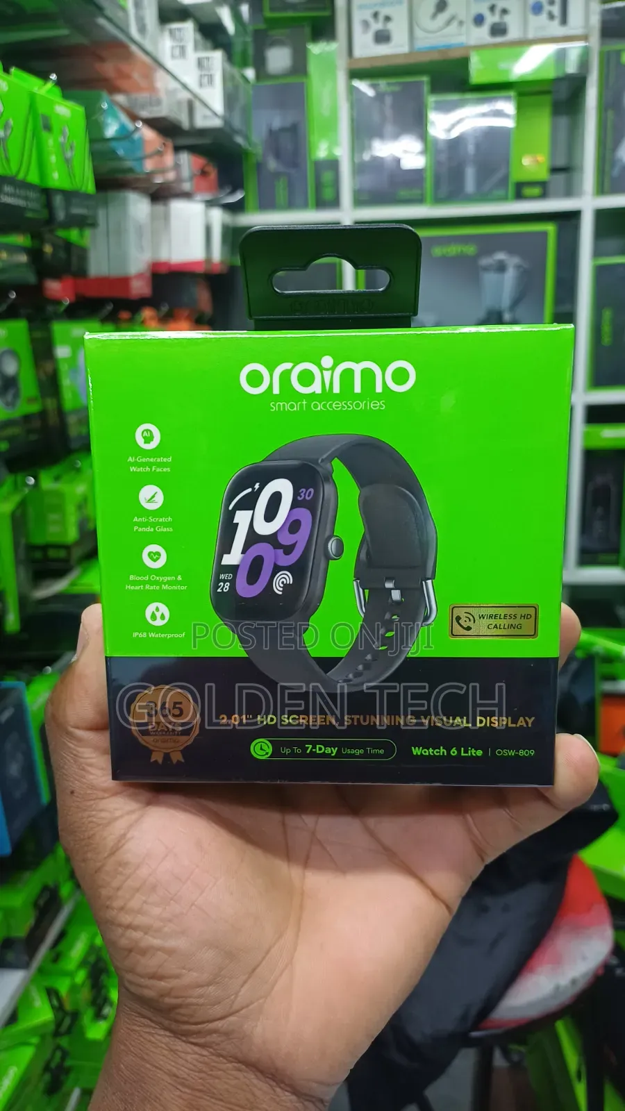 Oraimo Watch 6 Lite 2.01” Antiscratch Smartwatch