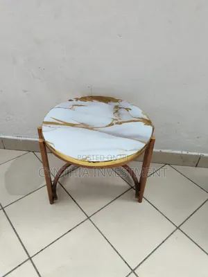 Gold With Marble Top Coffee Table