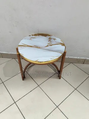 Gold With Marble Top Coffee Table