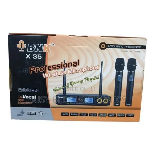 BNK X35 Professional Wireless Microphone System Dual Handheld Mic