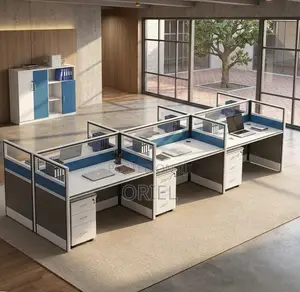 Office Workstation : 6-Person Staff Workstation