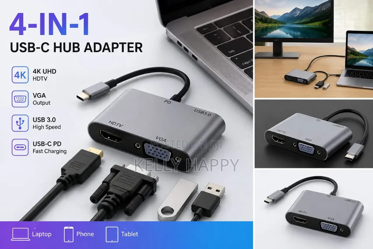 USB-c 4-in-1 Hub Adapter - Support
