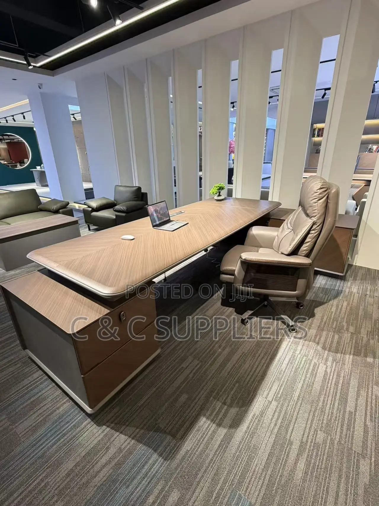Modern Director's L-Shaped Desk-2000mm