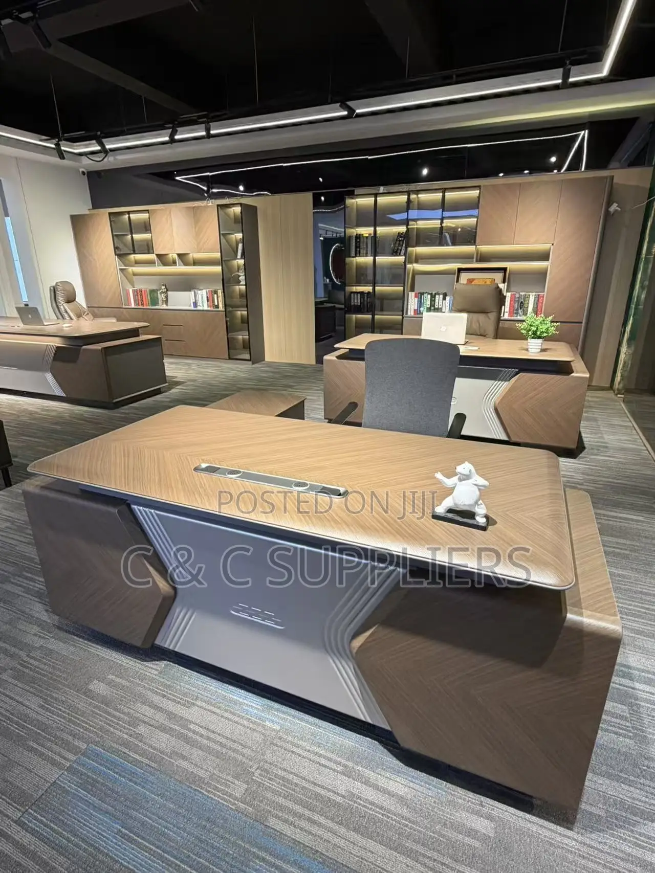 Modern Director's L-Shaped Desk-2000mm