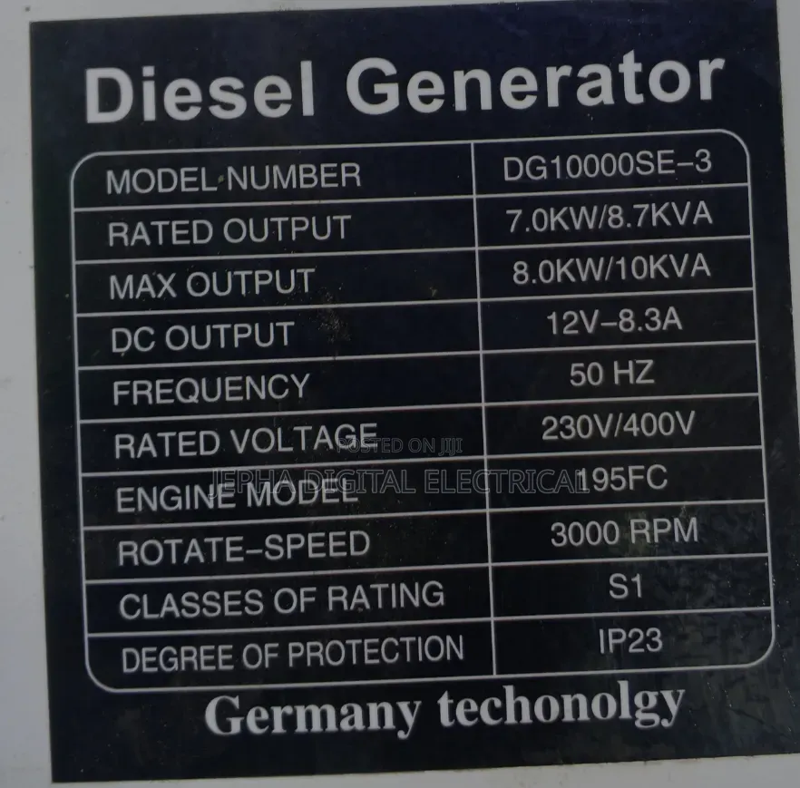 Pulsar 10.0kva Generator Machine/Air Cooled