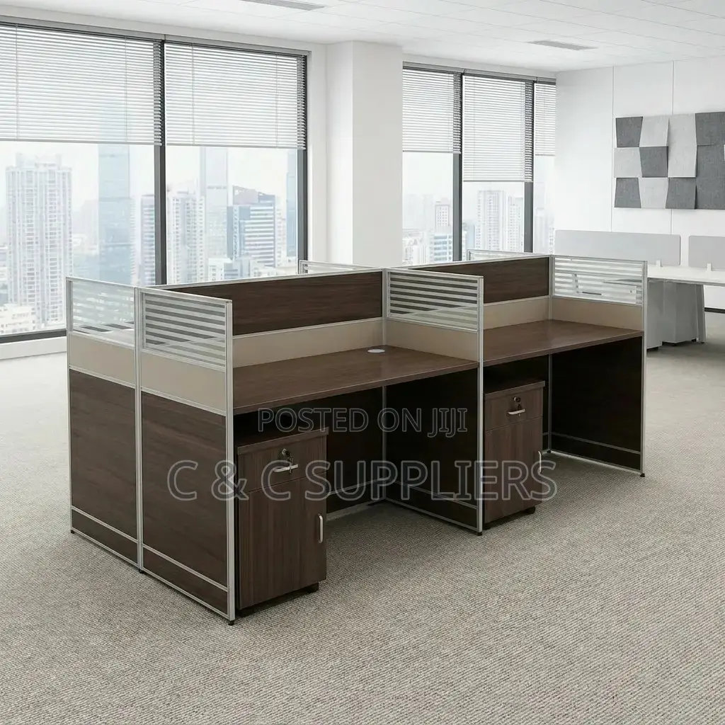 Modern 4-Seater Workstation Desk