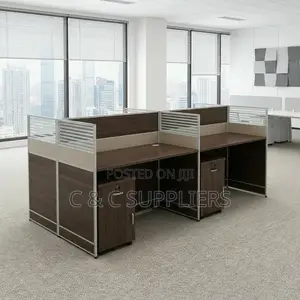 Modern 4-Seater Workstation Desk