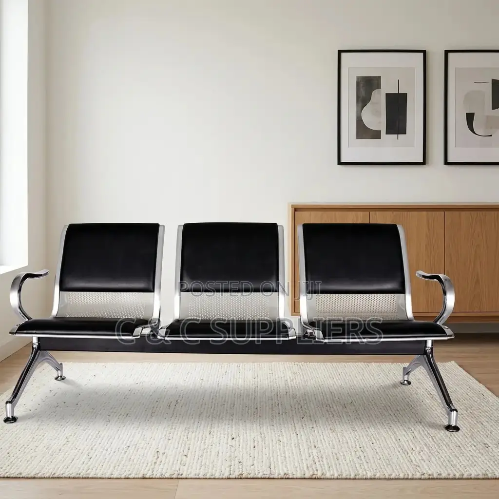 3-Link Semi Padded Airport Bench.