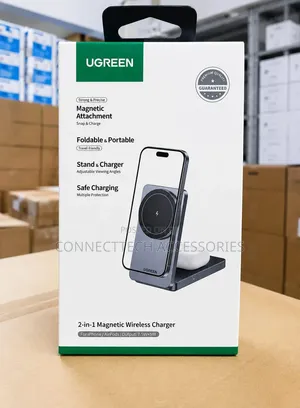 Ugreen W528 2 in 1 Magnetic(phone(15w)and Airpods(5w)wireless Charger