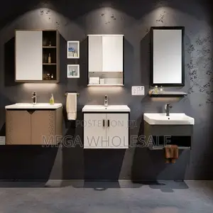 Soft Close Doors Wall Mounted Bathroom Vanity Cabinet With Mirror.