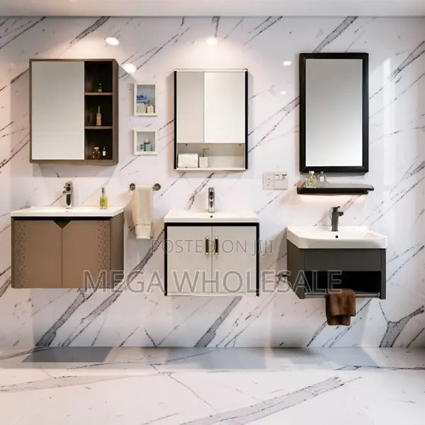 Adjustable Shelves Wall Mounted Bathroom Vanity Cabinet With Mirror