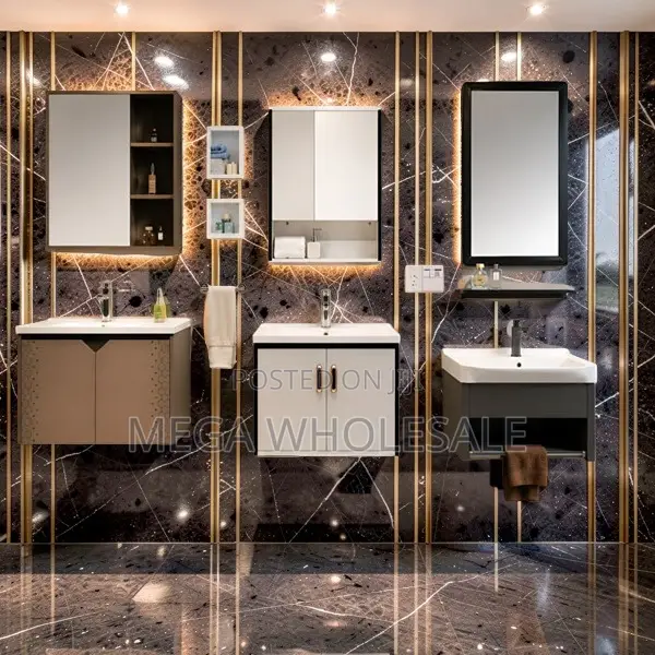 Hidden Storage Wall Mounted Bathroom Vanity Cabinet With Mirror